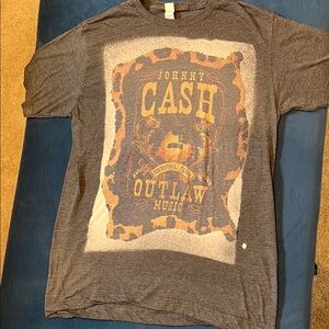 Johnny Cash Outlaw Music gray T-Shirt